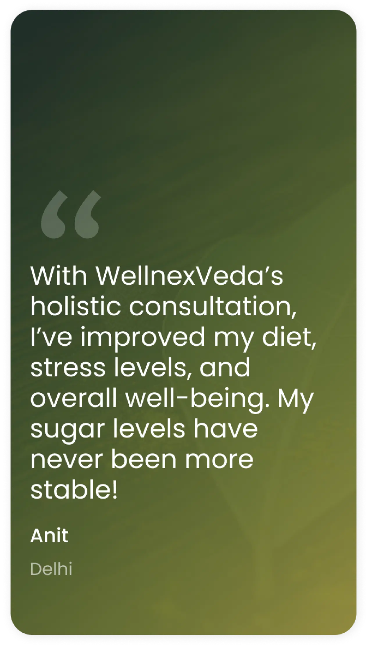 WellneXveda testimonial illustration for desktop view