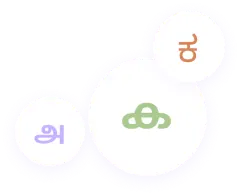 Language support icon for multi-language wellness consultation