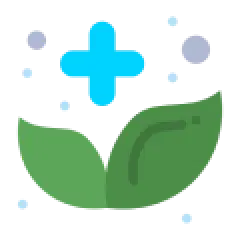 Herbal healing leaf icon - Ayurvedic treatment and natural wellness