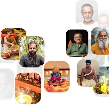 Poojari performing ritual - Mobile View