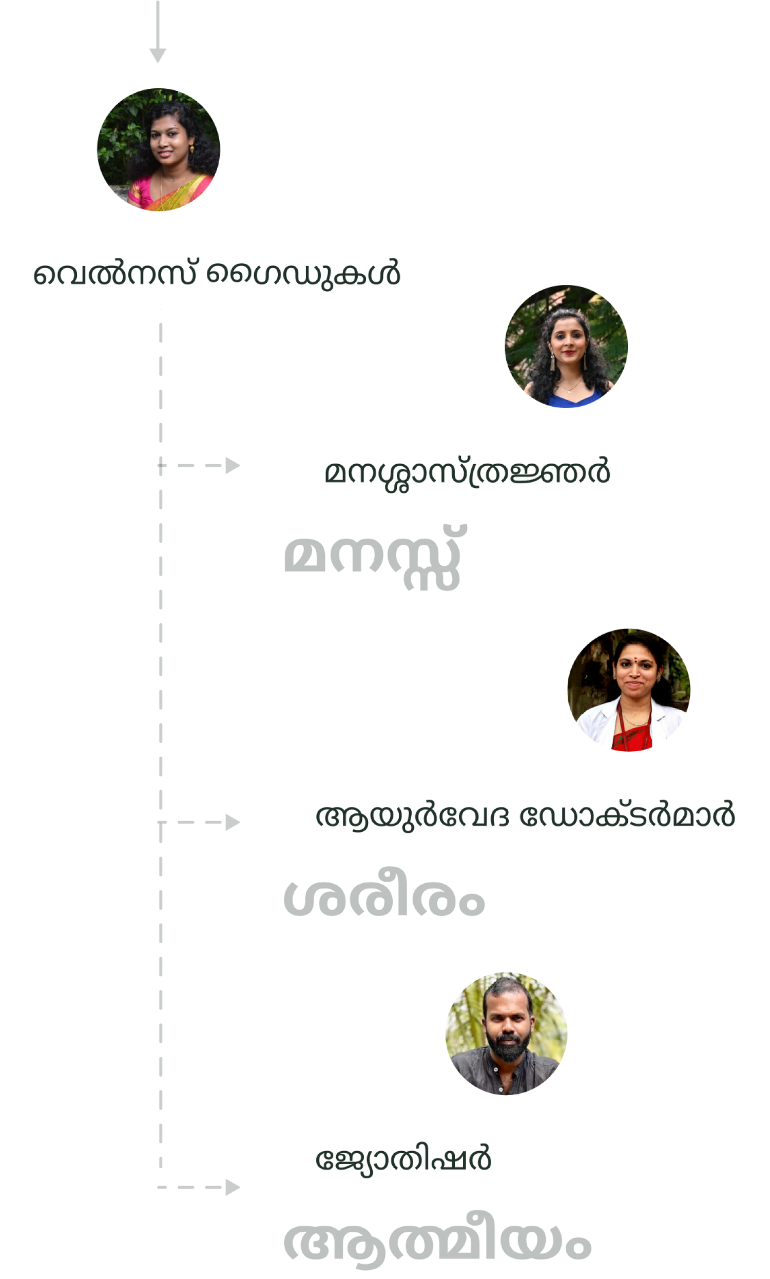 Wellness guide directory for mobile - connect with psychologists and Ayurvedic doctors